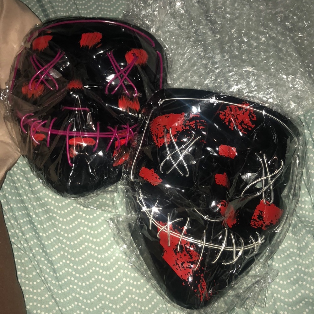 Brand new light up Purge Masks  purple & blue